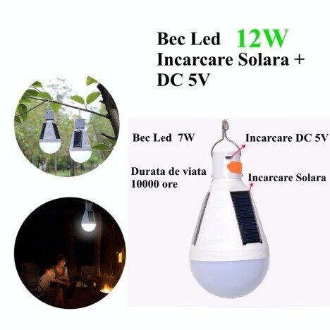 BEC LED 12W CU INCARCARE SOLARA + DC 5V